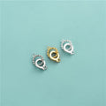 925 Sterling Silver Twist Double Ring Interlocking Connection Clasp for Jewelry Making Accessories Supplies