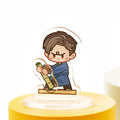 Custom Color Eco-Friendly Thickener Plastic Standee Angel Style Cartoon Standing Sign Circular Pattern Holiday/Wedding