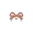 2021 Popular Brooch Pin Rose Gold Plated Rhinestone Bowknot Brooch