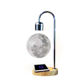 Creative 3D Floating Moon Light Unique Gifts Table Lamp Home Decoration Floating Lamp with Wireless Charging Function for Home