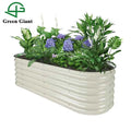 Outdoor Gardening 17" Tall 4-In-1 White Modular Corrugated Metal Raised Garden Bed Kit Planter Box