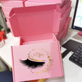 Pink Mailing Box Wholesale Eyelash Packaging Box Private Label Paper Boxes With Your Own logo