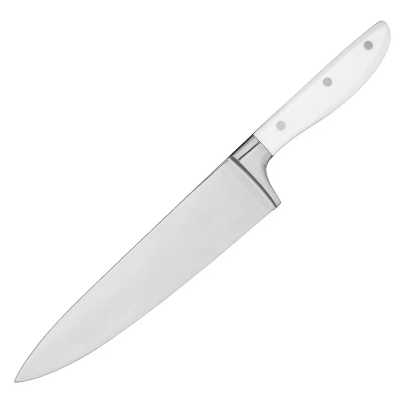 STELLAR Professional Custom White 3cr13 Stainless Steel Chef Knife 5-Piece Set ABS 430 Stainless Steel Bolster Handle
