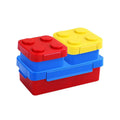 Cartoon Building Block Lunch Box for Students Children Microwavable Fruit Salsa Container Heatable Storage for Outdoor Camping