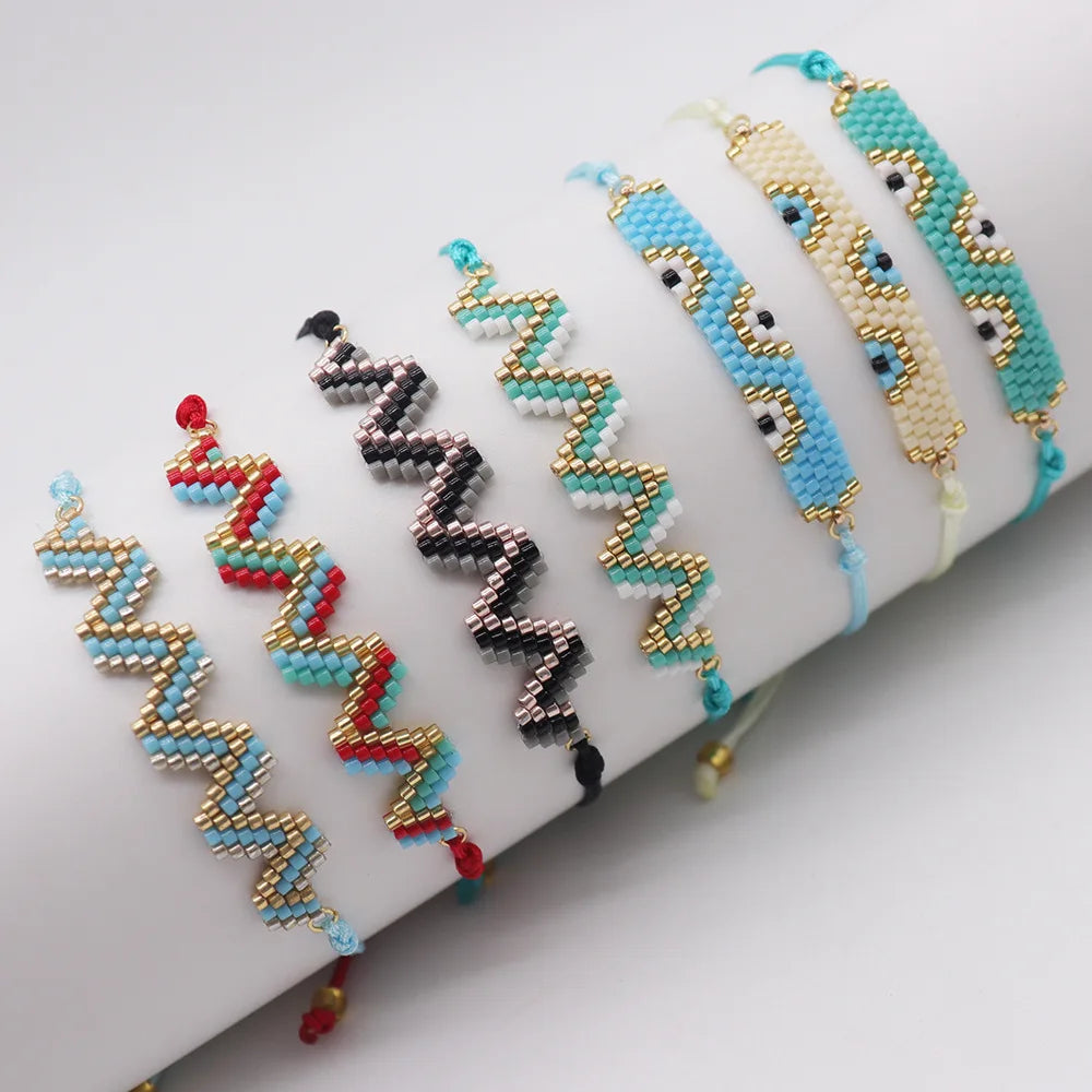 Bohemian Tila Bracelet Stitching Color Turkish  Handmade Beaded Bracelet for Women