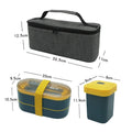 2 Layer Microwavable Bento Plastic Adult Lunch Box Portable Plastic Food Container with Bag