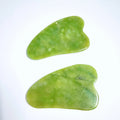 Hongzhuo Natural Xiuyan Jade Stone Guasha Board Scraping Massage Beauty Tools V Shape Facial Gua Sha