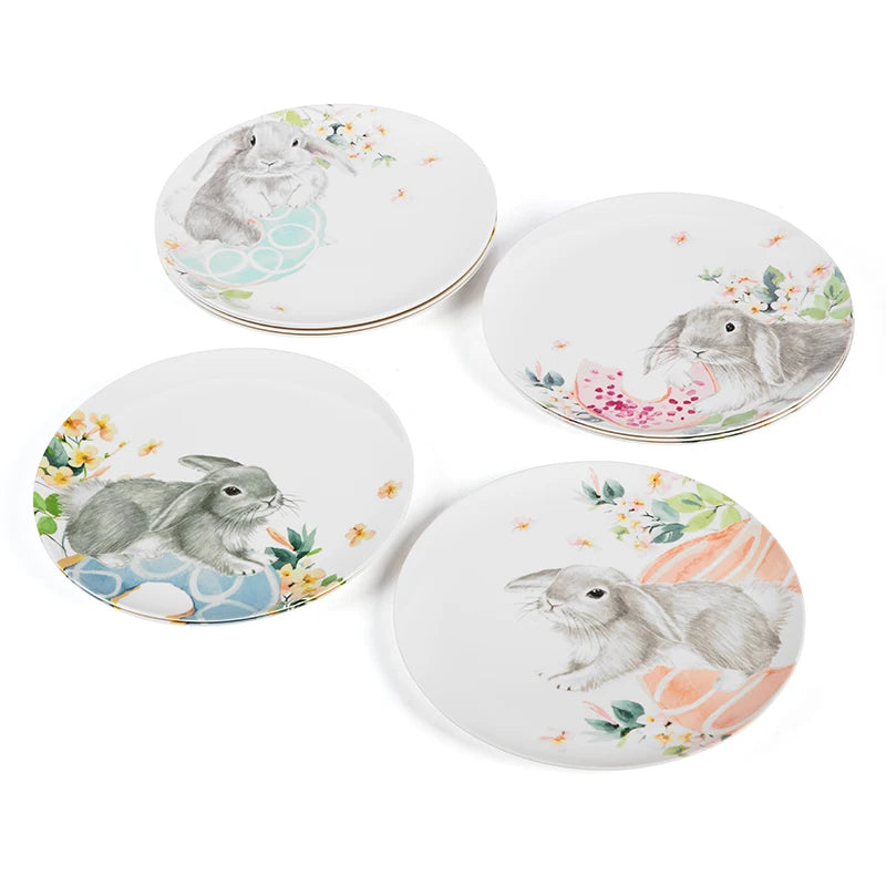 SWAN Wholesale Restaurant Plastic Melamine Plates 10 Inch Round Dinner Plate Sets for Indoor and Outdoor Use