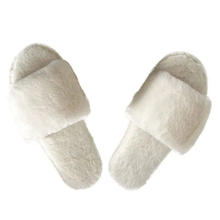 Women's Indoor Comfy Quilted Fluffy for Slippers Single Band Open Toe Winter Warm Cozy Plush Design Soft Washable Home Slipper