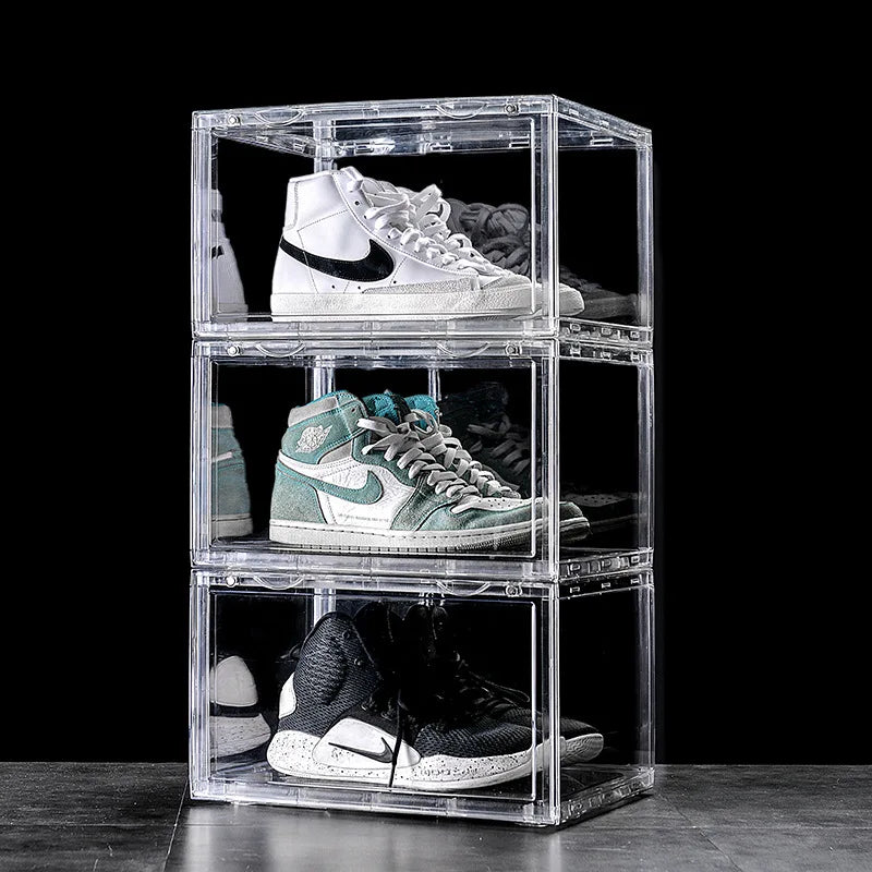 Hot New Products Shoes Box Plastic Sneaker Stackable Storage Transparent Box Display Shoes
