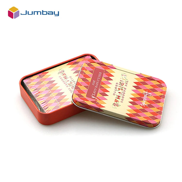 Custom Printed Top Plastic Personalized Tin Box Poker Card Different Types Bridge Playing Card with Tin Gift Box