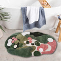 Cute Bath Mat Superfine Fiber Flower Bathroom Mat Non Slip Water Absorbent Custom Door Mats Rugs for Room Entrance