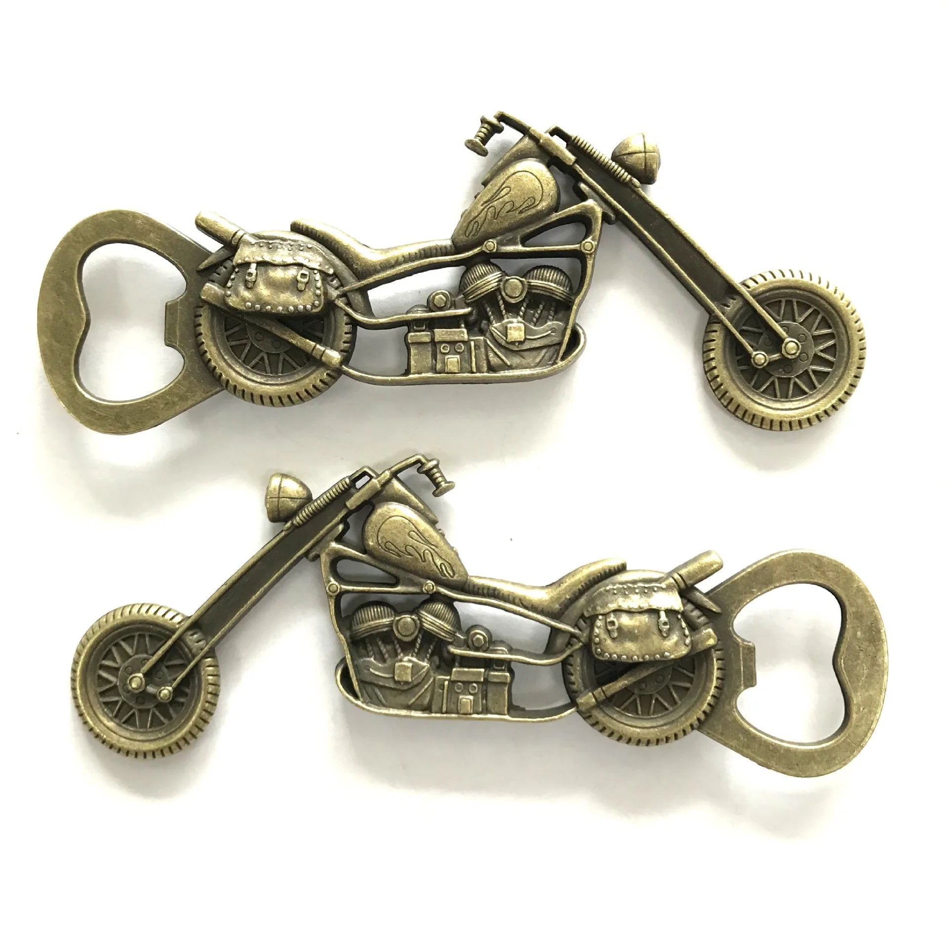 Factory Wholesale Creative Men Gift Idea Durable Metal Beer Opener Zinc Alloy Cool Unique Vintage Motorcycle Design Beer Opener