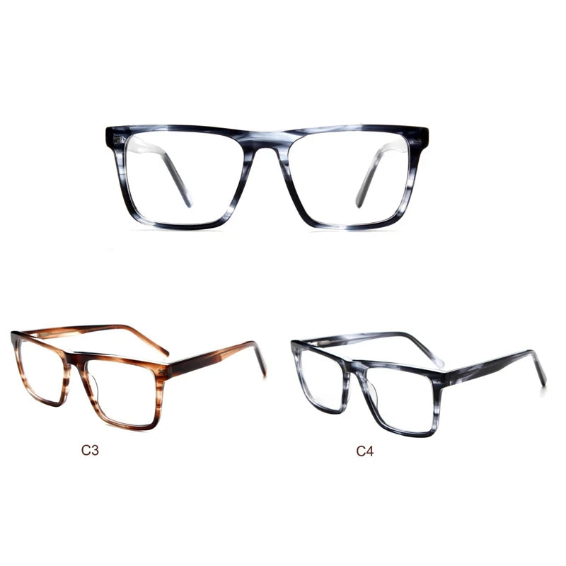 Anti Blue Light Blocking Glasses New Designer Square Oversized Acetate Eyeglass Frames for Women Unisex Model 82013 Custom Brand