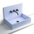 MEIYANI Square Shape Blue Resin Wash Basin Out Door Wall Hung Wash Basin Bathroom Artificial Stone Sink