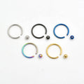 Surgical Steel Captive Bead Nose Ring Round Hoop Nose Septum Rings Ear Bone Nail Septum Helix Cartilage Body Piercing Jewelry