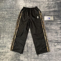 DENIMGUYS Men Black Side Stripes Elastic Waist Streetwear Casual Stripe Sweatpants Jogger Windbreak Nylon Trekking Pants