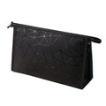 Black Lightweight Classic Travel Cosmetic Bag Waterproof Toiletries Kit Organizer With Zippered Medium