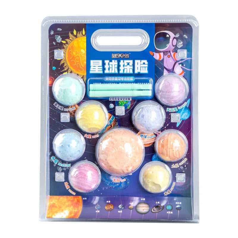 DIY Archaeology Exploration Excavating Planet Puzzle Discovery Toys for Children Gemstone Astronaut Blind Box Gift for Kids Toys