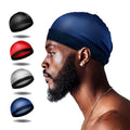 Bulk Wholesale Breathable Multifunction European American Style Polyester Silk Durag 360 Wave Stain for Men Custom Color OEM