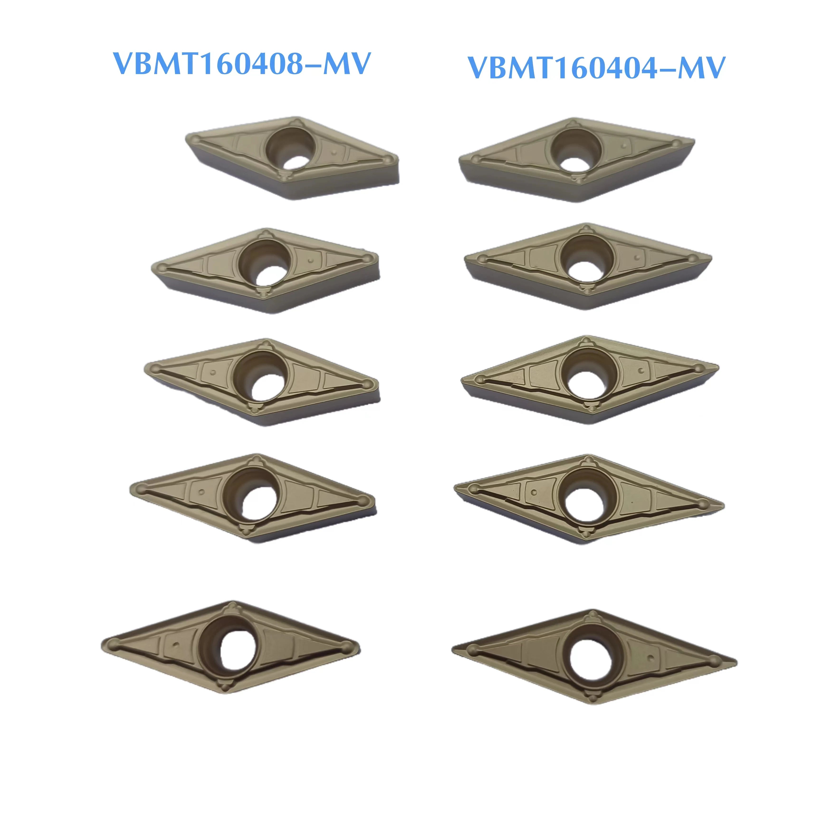 Chipbreaker VBMT160404-MV VBMT160408-MV OEM CVD Coated CNC Indexable Carbide Turning Inserts P20 Grade
