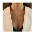 Carline Women Wholesale 18k Gold Plated Stainless Steel Star Necklaces Lowest Price High Quality Hot Sale