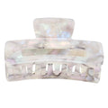 7.5cm Hollow Rectangular Claw Hair Clips Romantic Marble Hair Claws Large Acetate Hair Claw for Ponytail