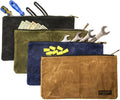 Heavy Duty Muti-Purpose Small Waxed Canvas Tool Bag with Zipper