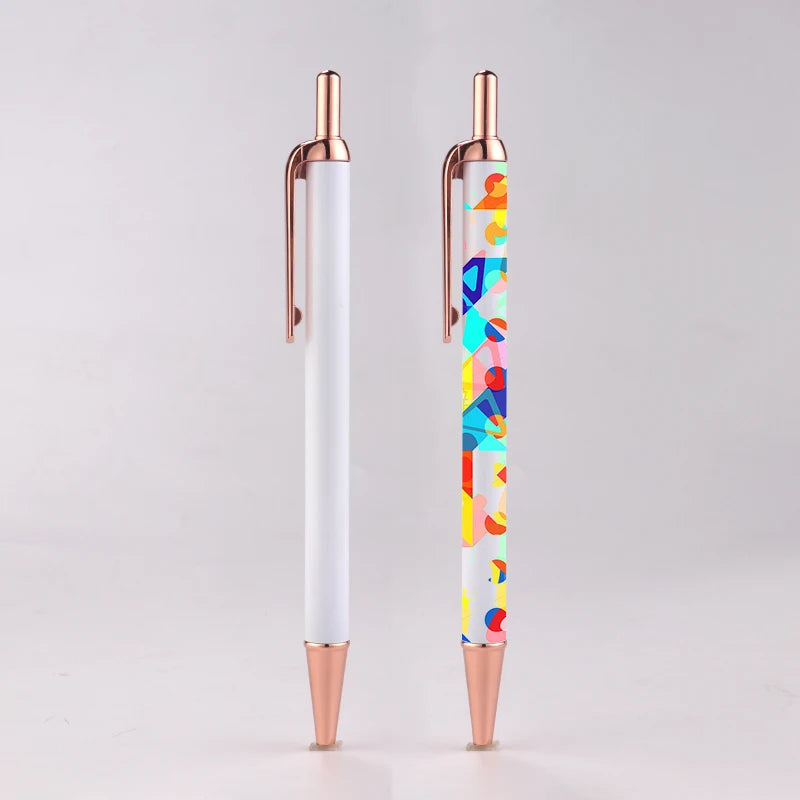 Promotional Metal Pen Sublimation Press Retractable Pen with Clip Sublimation Pen