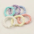 Wholesale Cute Solid Light Color Gauze Thin Elastic Hair Ties Ropes Small Size Satin Skinny Hair Scrunchies Hairbands