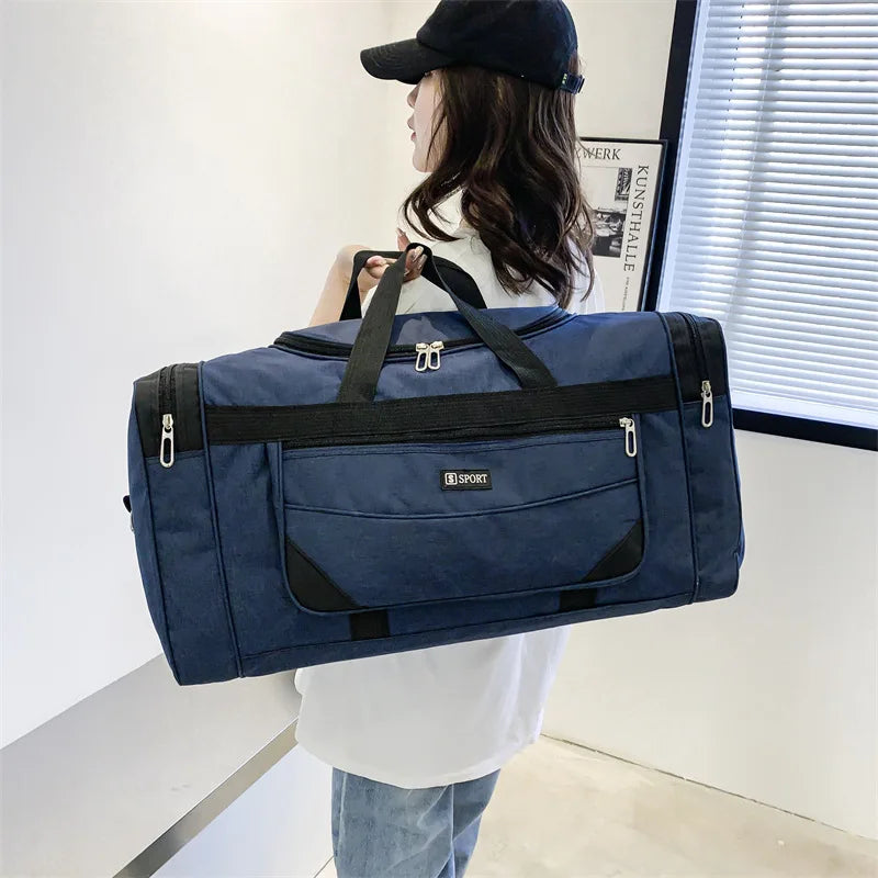 China Factory Sale Oxford Lightweight Durable Travel Luggage Bag Adjustable Strap Large Capacity Foldable Storage Fashionable