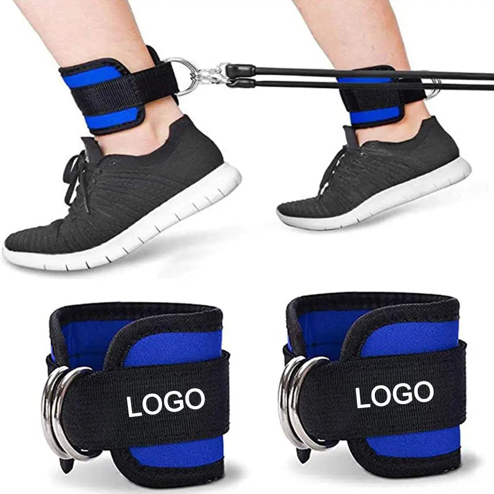 Adjustable Neoprene Padded Weight Workout Support Gym Ankle Cuffs Fitness Ankle Straps for Cable Machines