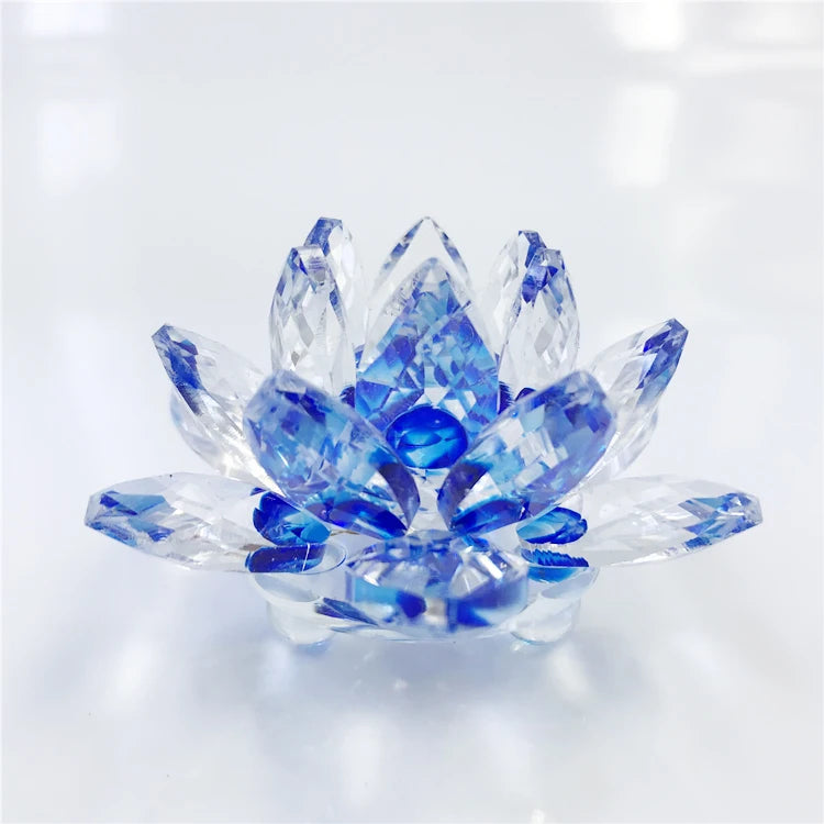 Fashion Home Car Temple Decoration Handmade Artificial Crystal Lotus Flower Durable Folk Art Wedding & Valentine's Gifts
