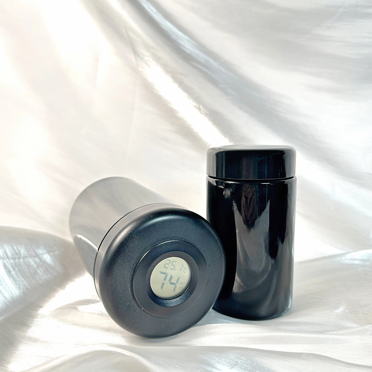 Hot Selling Glass Concentrate Jar Violet Glass Jar Empty Round Black UV with ABS Bakelite Lids