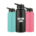 1L Double Wall Stainless Steel Tumbler Interchangeable Lid 1000ml Water Bottle Factory Vacuum Flask Stainless Steel Tumblers
