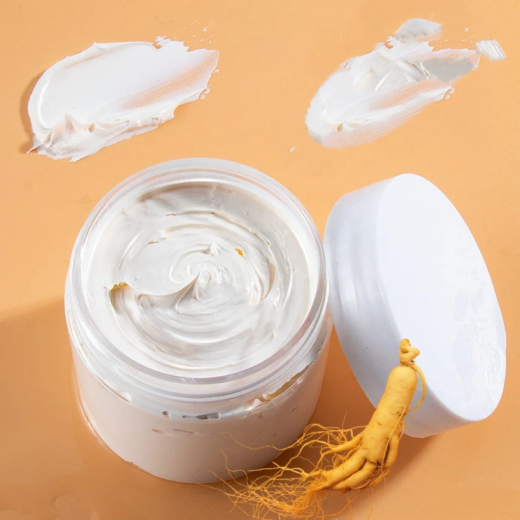 Private Label Vitamin E Infused Ginseng Essence Face Cream Professional Whitening Beauty Cream Golden Pearl Customizable Skin