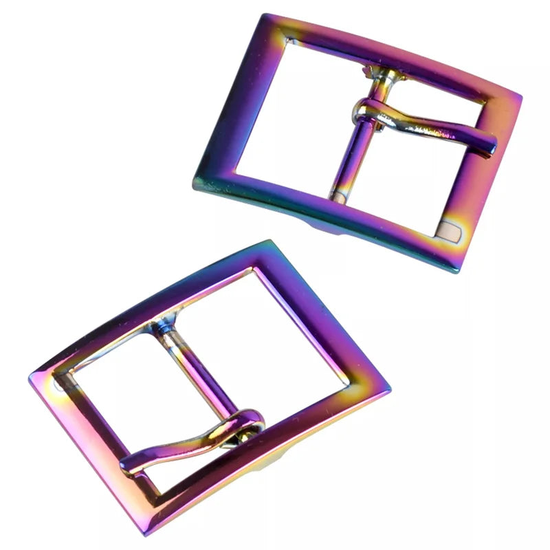 25mm Rainbow Metal Belt Buckle Hardware Handbag Garment Strap Belt Pin Buckle