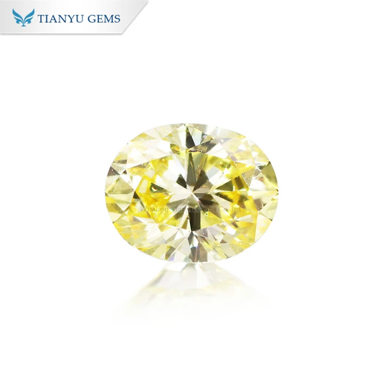 Tianyu Colors Lab Grown Diamond Nature Vivid Yellow 1-2ct Lab Diamond Price Per Car