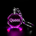 Wholesale K9 Crystal Glass Keychain Custom Multi-color DIY Crystal Keychains 3D Logo Queen Crystal Giveaways