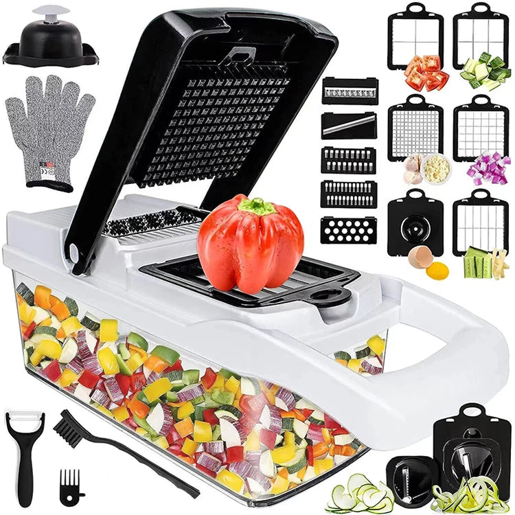 26 in 1 Multifunctional Vegetable Onion Chopper Dicer  for Veggie Mandoline Slicer Salad Food Chopper with 13 Blades