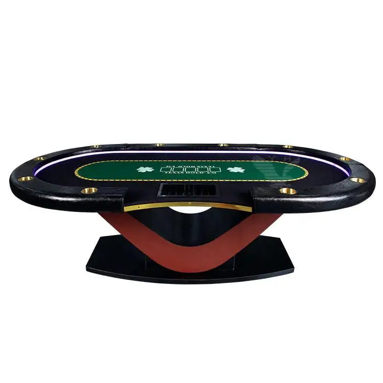 YH 102Inch Wholesale Professional Casino Poker Table LED Texas Poker Tables Custom Gambling Table