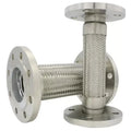 Stainless Steel Flange Bellows SS304 Braided Metal Hose Steam Hose High Temperature Pressure Metal Soft Connection Flexible Pipe