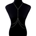 2022 Fashion Jewelry 18K Gold Plated Stainless Steel Waterproof None Tarnished Beach Bikini Body Chain for Women Party