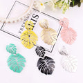 Fashion Personalized Hawaiian Hollow Multicolor Leaf Design Earring