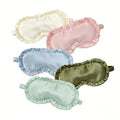 Wholesale Prices 19mm Mulberry Silk Eye Mask Double Sided Silk Eye Mask Light Blackout Sleep Mask With Lace Ruffles Flower