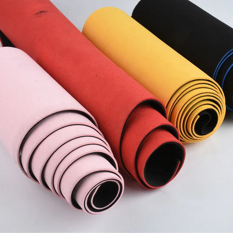 Hot Selling Double-Sided Thick Fabric Sueded 300 Color PU Synthetic Leather for Costume Shoes Baggage Luggage Clothes Sofa