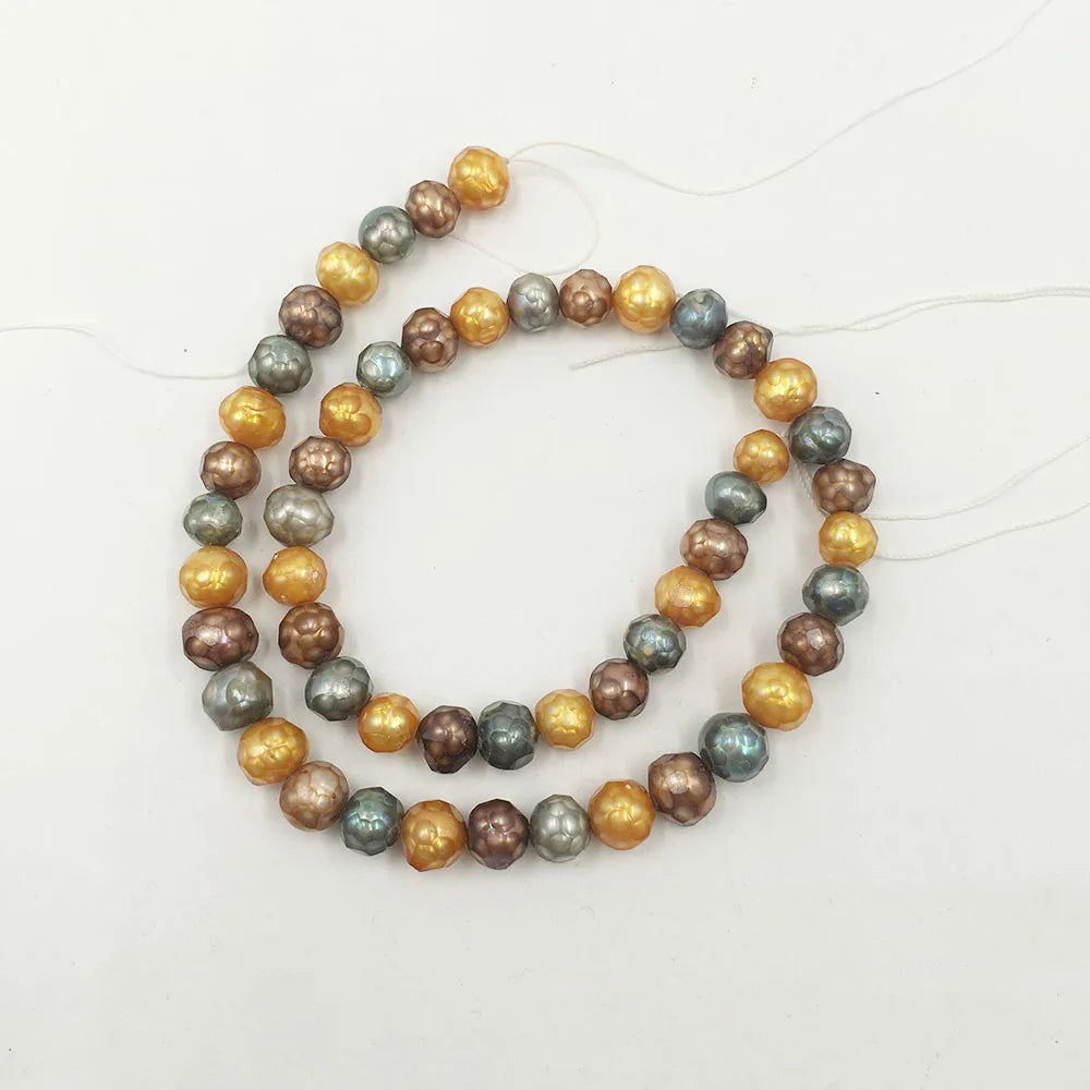 7-8 mm Baroque Pearl New Style 100% Freshwater Pearl Wholesale Loose Freshwater Pearl in Strandgold and Brown Color