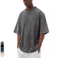 Men's Vintage 100% Cotton Jersey Oversized Acid Wash Custom Logo Graphic Printing Solid Pattern Streetwear Hip Hop T-Shirt MegaBDM