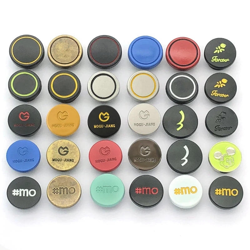 Factory Customized 15mm Metal Round Snap Button New Embossed Logo Polished Plated Clothing Buttons Die Cast Decoration Clothes