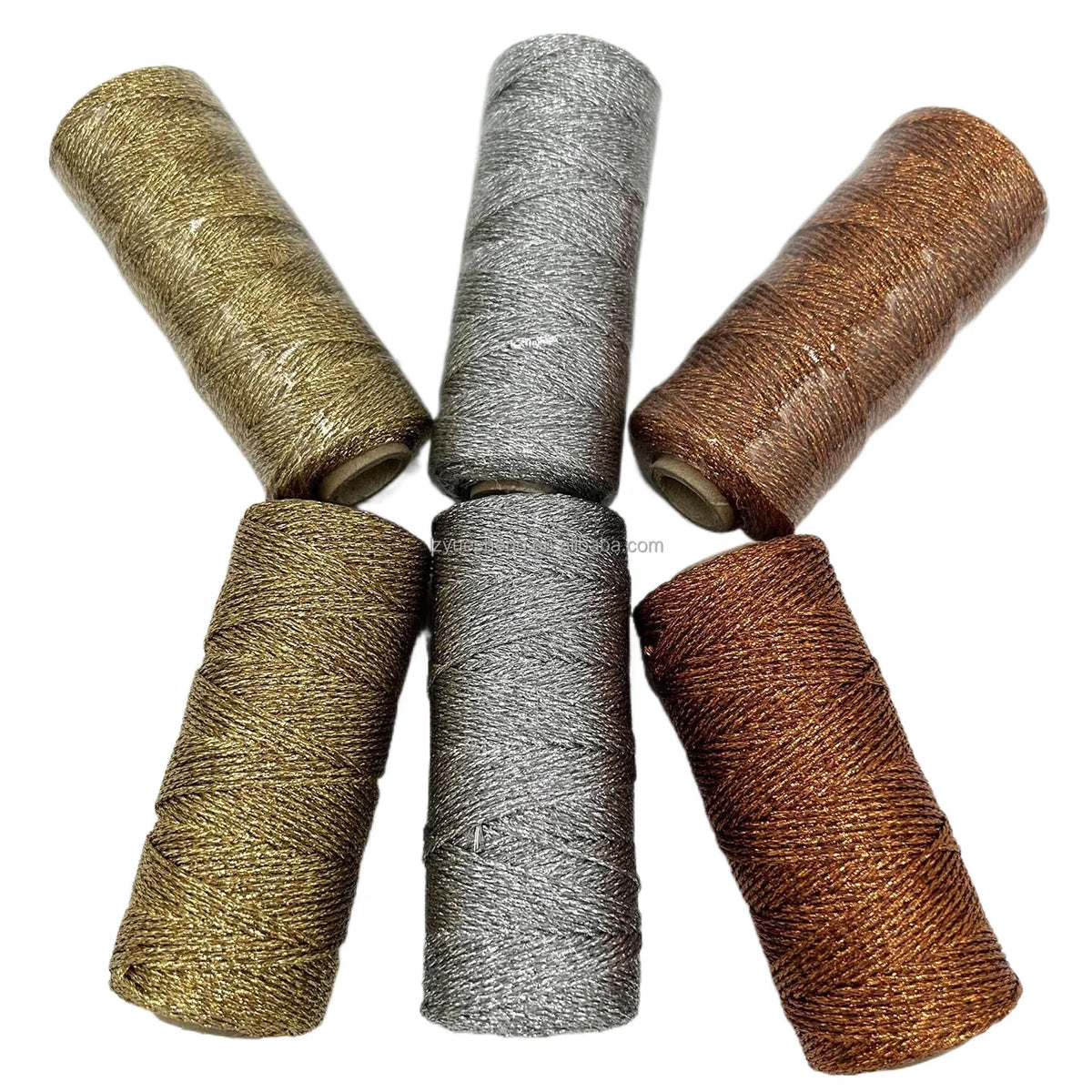 2mm Metallic Rose Gold Baker's Twine String Rope Durable Cotton and PET Material for Packaging